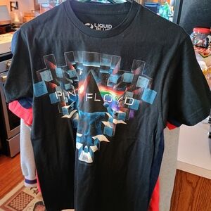 Liquid Blue Black Pink Floyd Short Sleeve Tee